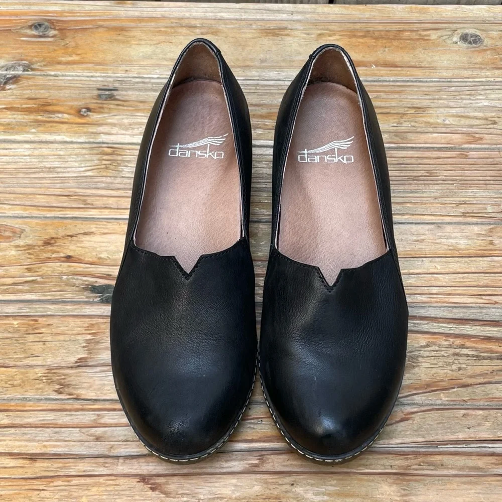 Dansko Liliana Black Wedge Loafer Size EUR 35 US 5 - Picture 3 of 16